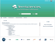 Tablet Screenshot of inra.termsciences.fr