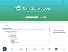 Tablet Screenshot of inserm.termsciences.fr